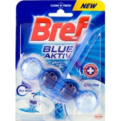 Bref Blue Active 4 function kostka barwiąca wodę zawieszka wc 50g