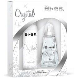 Bi-es Crystal zestaw damski dezodorant 150ml +woda toelatowa 100ml